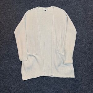 Universal‎ Thread Cream Open Front Cardigan Shaker Stitch Longline Sweater Small